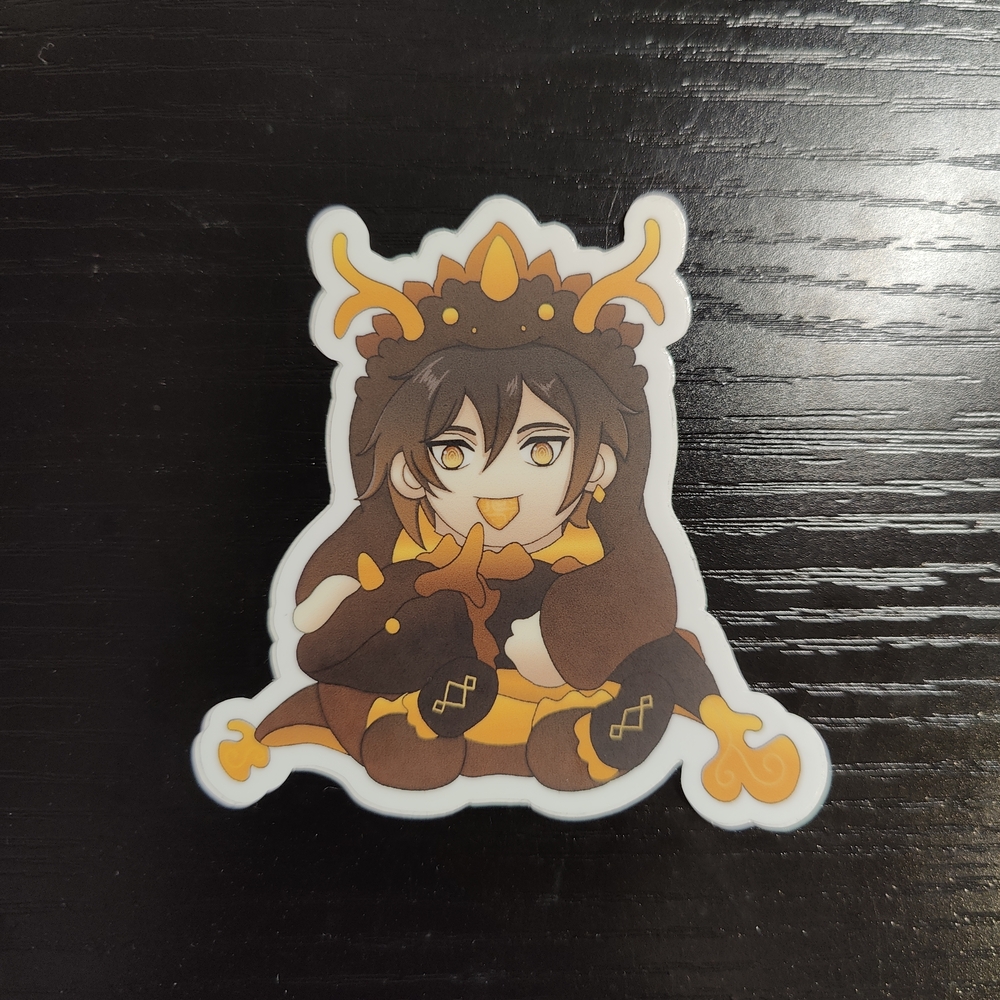 Genshin Impact Zhongli Dragon Plush Vynil Sticker